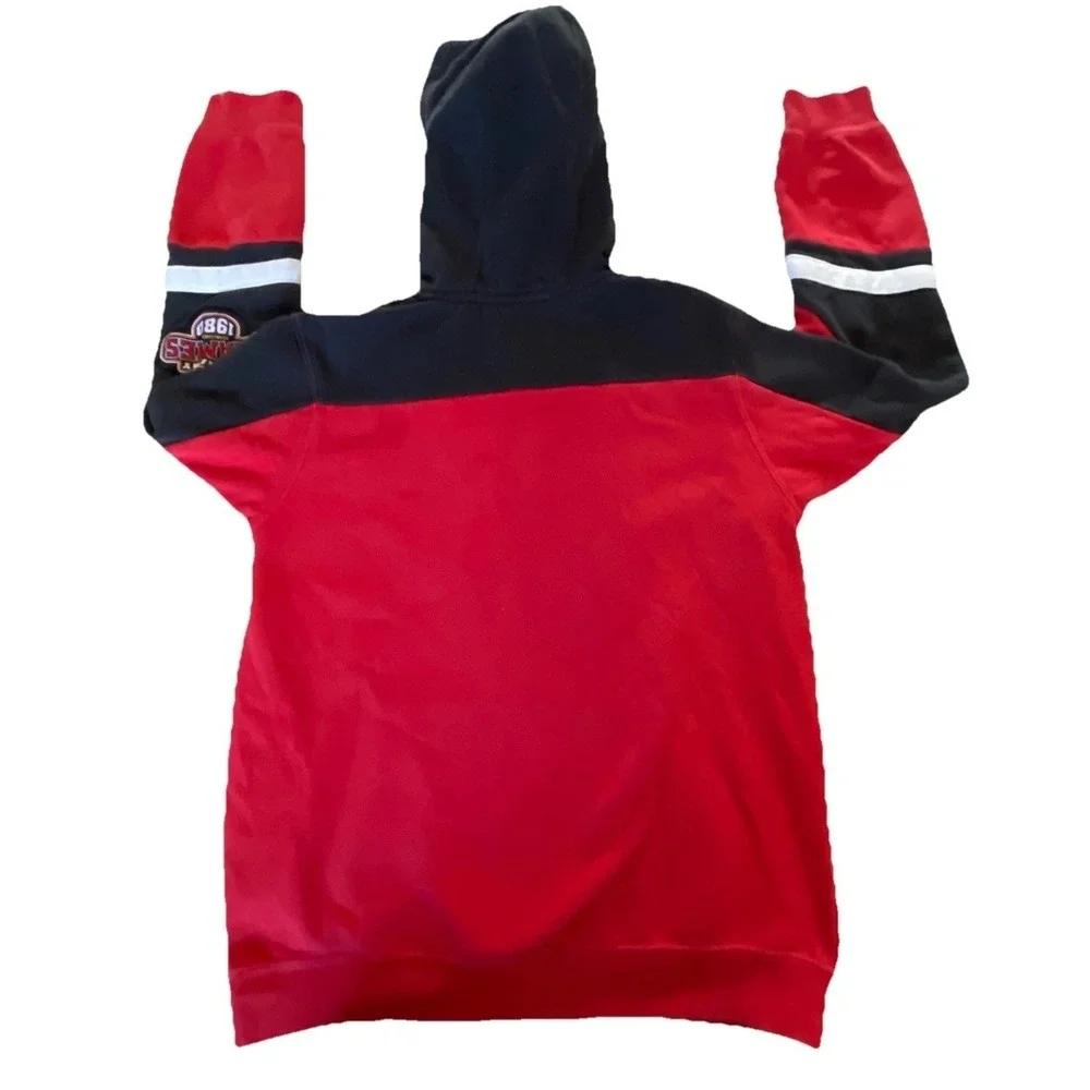 Calgary‎ Flames Youth Majestic Pullover Hoodie XL Size 14 Stitched Logo Red